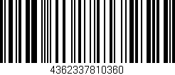 Código de barras (EAN, GTIN, SKU, ISBN): '4362337810360'
