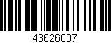 Código de barras (EAN, GTIN, SKU, ISBN): '43626007'