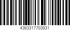 Código de barras (EAN, GTIN, SKU, ISBN): '4363317703931'