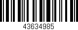 Código de barras (EAN, GTIN, SKU, ISBN): '43634985'