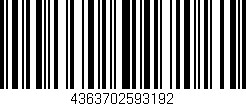 Código de barras (EAN, GTIN, SKU, ISBN): '4363702593192'