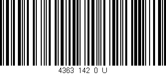 Código de barras (EAN, GTIN, SKU, ISBN): '4363_142_0_U'