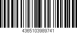 Código de barras (EAN, GTIN, SKU, ISBN): '4365103989741'