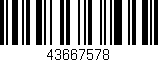 Código de barras (EAN, GTIN, SKU, ISBN): '43667578'