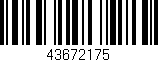 Código de barras (EAN, GTIN, SKU, ISBN): '43672175'