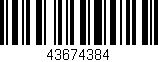 Código de barras (EAN, GTIN, SKU, ISBN): '43674384'