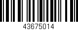 Código de barras (EAN, GTIN, SKU, ISBN): '43675014'