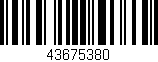 Código de barras (EAN, GTIN, SKU, ISBN): '43675380'