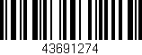 Código de barras (EAN, GTIN, SKU, ISBN): '43691274'