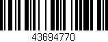 Código de barras (EAN, GTIN, SKU, ISBN): '43694770'