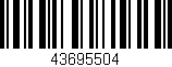 Código de barras (EAN, GTIN, SKU, ISBN): '43695504'