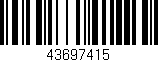 Código de barras (EAN, GTIN, SKU, ISBN): '43697415'