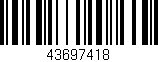 Código de barras (EAN, GTIN, SKU, ISBN): '43697418'