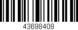 Código de barras (EAN, GTIN, SKU, ISBN): '43698408'