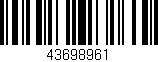 Código de barras (EAN, GTIN, SKU, ISBN): '43698961'