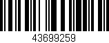 Código de barras (EAN, GTIN, SKU, ISBN): '43699259'
