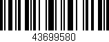 Código de barras (EAN, GTIN, SKU, ISBN): '43699580'