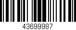 Código de barras (EAN, GTIN, SKU, ISBN): '43699987'
