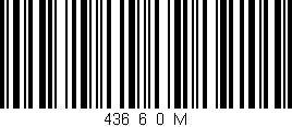 Código de barras (EAN, GTIN, SKU, ISBN): '436_6_0_M'