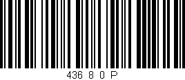 Código de barras (EAN, GTIN, SKU, ISBN): '436_8_0_P'