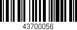 Código de barras (EAN, GTIN, SKU, ISBN): '43700056'