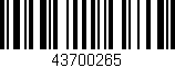 Código de barras (EAN, GTIN, SKU, ISBN): '43700265'