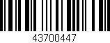 Código de barras (EAN, GTIN, SKU, ISBN): '43700447'