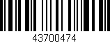 Código de barras (EAN, GTIN, SKU, ISBN): '43700474'