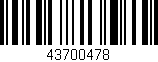 Código de barras (EAN, GTIN, SKU, ISBN): '43700478'