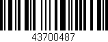 Código de barras (EAN, GTIN, SKU, ISBN): '43700487'