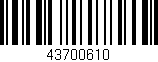 Código de barras (EAN, GTIN, SKU, ISBN): '43700610'