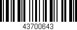 Código de barras (EAN, GTIN, SKU, ISBN): '43700643'