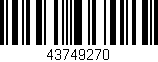 Código de barras (EAN, GTIN, SKU, ISBN): '43749270'