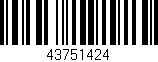 Código de barras (EAN, GTIN, SKU, ISBN): '43751424'