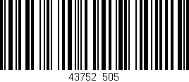 Código de barras (EAN, GTIN, SKU, ISBN): '43752/505'