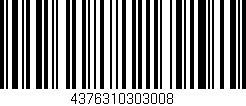 Código de barras (EAN, GTIN, SKU, ISBN): '4376310303008'