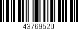 Código de barras (EAN, GTIN, SKU, ISBN): '43769520'