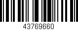 Código de barras (EAN, GTIN, SKU, ISBN): '43769660'