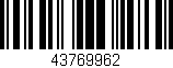 Código de barras (EAN, GTIN, SKU, ISBN): '43769962'