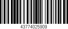 Código de barras (EAN, GTIN, SKU, ISBN): '43774025909'