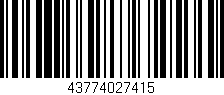 Código de barras (EAN, GTIN, SKU, ISBN): '43774027415'