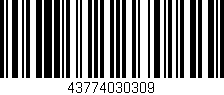 Código de barras (EAN, GTIN, SKU, ISBN): '43774030309'
