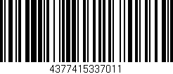 Código de barras (EAN, GTIN, SKU, ISBN): '4377415337011'