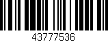 Código de barras (EAN, GTIN, SKU, ISBN): '43777536'