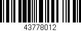 Código de barras (EAN, GTIN, SKU, ISBN): '43778012'