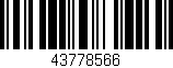 Código de barras (EAN, GTIN, SKU, ISBN): '43778566'