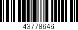 Código de barras (EAN, GTIN, SKU, ISBN): '43778646'