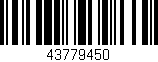 Código de barras (EAN, GTIN, SKU, ISBN): '43779450'