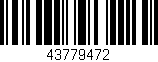Código de barras (EAN, GTIN, SKU, ISBN): '43779472'