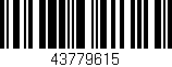 Código de barras (EAN, GTIN, SKU, ISBN): '43779615'